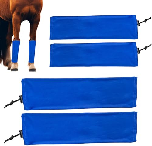 Generisch Stivali da mosche a cavallo – Ghiaccio in seta Flying Gamper Horse | Traspirante Equine -Legging con Gnat Intrusion Blocking | - Assorbenti volanti stivali per saltare, gara, gara