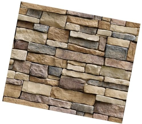 Operitacx Carta da Parati Adesiva in Pietra 3d Autoadesiva 45x100 Cm, Adesivi Murali in Pvc Rimovibili per Soggiorno, Camera da Letto e Ufficio, Decorazione Murale Effetto Pietra Realistica