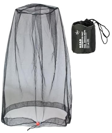 Mosquitera para la Cabeza,Grande y Largo con Agujeros Finos Transpirables sobre Sombrero - Protección contra Insectos para Hombres y Mujeres,para, Camping, Senderismo, Actividades al Aire Libre y