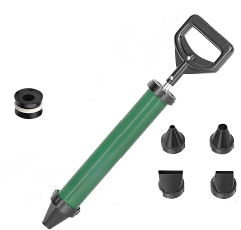 Pistola de lechada manual de acero inoxidable con boquillas intercambiables para reparación de grietas de cemento, sellado de huecos de puerta, herramienta de inyección de lechada de pared, verde (C)