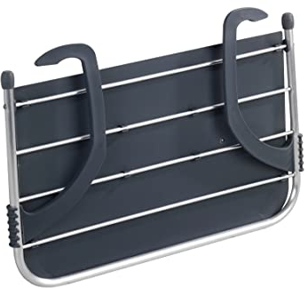 WENKO Maximex Wäschetrockner und Ablage 2in1, für Balkon & Heizkörper, nützliche Ablage, platzsparend zu verstauen, Gesamttrockenlänge: 3 m, Trockner 53 x 34 x 16 cm, Ablage 48,5 x 30 cm