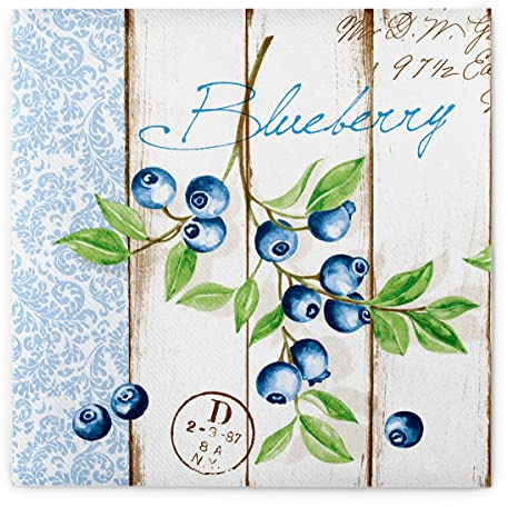 Mank Airlaid Servietten 40x40 cm Premium Einweg Serviette stoffähnlich und saugstark perfekt für Hochzeit & Partys 50 Stück Blueberry