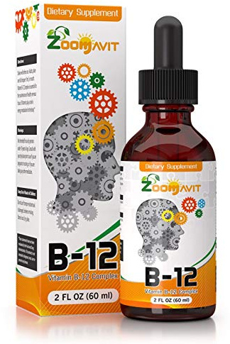 Zoomavit Vitamin B Complex Liquid Drops with Fast Absorption - Super B Liquid Complex Vitamins B2, B3, B5, B6 & B12 - Natural Energy Boost, Mental Focus & Healthy Immune System