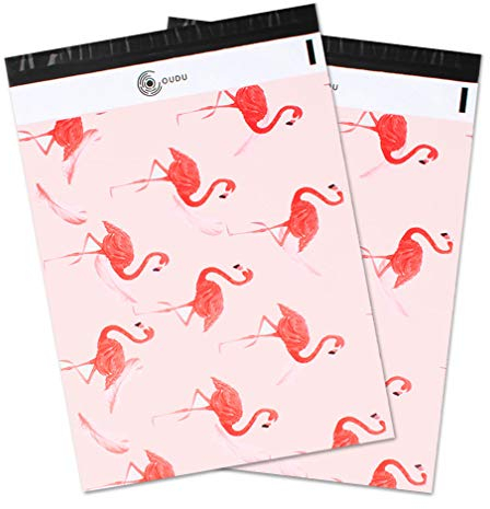 Wanxida 100 Stück Plastik Polyethylen Versandtaschen, Versandtaschen Kleidung mit Selbstdichtendem Band, Versandtüten für Kleinunternehmen und Einzelhandelsgeschäfte (25.5x33cm)