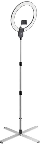 daylight Aura™ LED Ringlicht mit Ständer & Telefonhalterung – Einstellbare Helligkeit, 6000K Tageslicht, Professionelle Beleuchtung für Video, Make-up, Fotografie & Live-Streaming