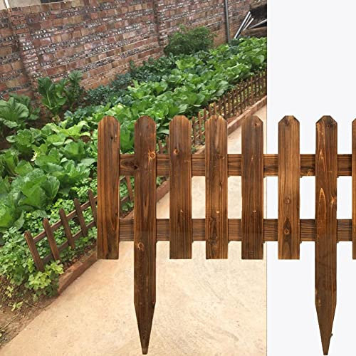 Holz Lattenzaun Garten Garten Garten Grenze Einfassung Fechten Dekorative Landschaftseinfassung Aus Holz Blumen Pflanzen Pool Zäune (Farbe : Braun, Größe : 50x91cm)