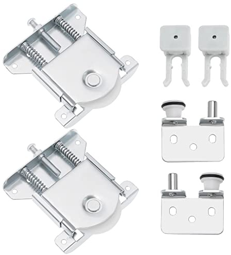 SG Store 1 Set Sliding Wardrobe Door Kit Sliding Door Guide Roller with Anti Jump Safety Clip for Cabinet Window Closet Wardrobe Showcase Shoe Cabinet