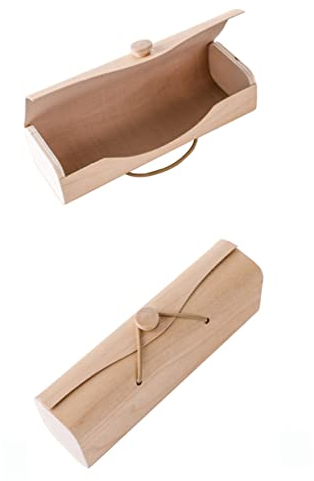 Alipis Box Quay Lunettes de soleil en bois Boîte à crayons Boîte en bois Lunettes de soleil Vintage pour hommes Lunettes de soleil en bois Étui en bois Boîte à lunettes de soleil Boîte à lunettes de