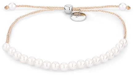 Tamaris Armband für Damen mit Zugbandverschluss, Beads mit Stoffarmband I wasserfest I Armschmuck für Damen