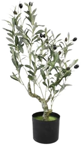 Plantas Artificiales Grande Olivo Artificial Falso con Macetero, Ramas Artificiales, Árbol Artificial para Decoración del Hogar Y La Oficina Planta Artificial Grande para Salon(Size:7 3/8)