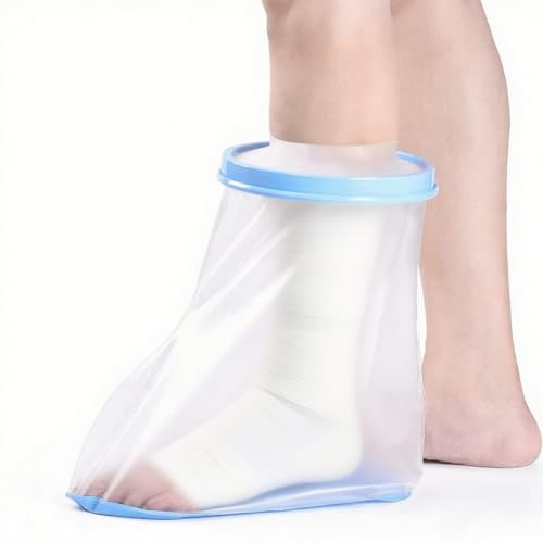 Aozzy Protection Platre Jambe Adulte Etanche Protecteur de Bandage Protection Antidérapant 100% Étanche pour Plâtre pour Douche