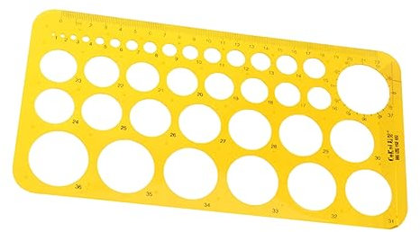 SEWACC Zeichenvorlagen Mit Kreismesslinealen Kunststoff-entwurfslineale Für Architektur Und Bürobedarf Geometrisches Messlineal Mit Klarer Skalen Orange