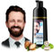 Shampoing Teinture Barbe Brun Foncé, 3 en 1 Coloration Moustache Et Barbe Homme, Shampooing Cheveux Colorés pour Couvre Les Poils Blancs, Dure 30 Jours
