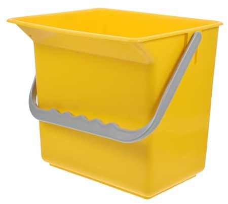 Secchio per Pulizia in Plastica da 2 l con Manico e Scala Graduata | Uso Domestico e Scolastico, Struttura Durevole senza Deformazioni, Funzionamento Semplice, Contenitore Pratico per Acqua