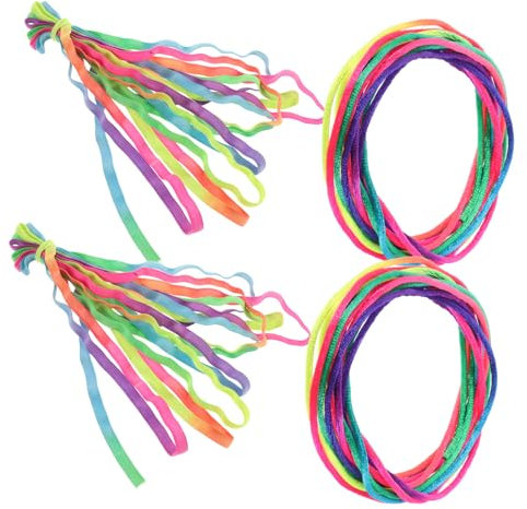 KONTONTY Cuerda para Saltar De Fitness Goma, Cuerda Larga para Saltar Niños y Adultos, Multicolor 6 m y 1,6 M, Elástica y Resistente para Ejercicios De Salto Indoor y Outdoor