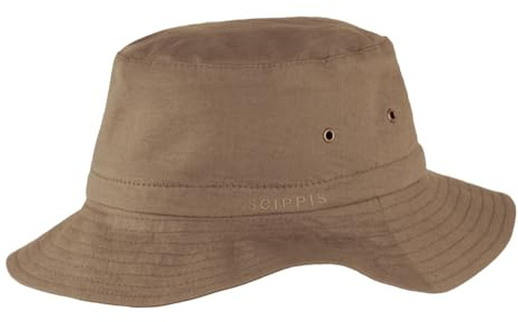 Forrest Outdoorhut - Sonnenhut aus Baumwolle mit UPF50+ & Größenverstellung - leichter, knautschbarer Wanderhut - Sonnenhut für Trekking, Camping (DE/NL/SE/PL, Alphanumerisch, L, santone fawn)