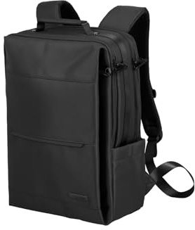Travelite Handgepäck Rucksack, Laptop Rucksack 15,6 Zoll, WORKFLOW Reiserucksack aus recyceltem Material mit Sicherheitsfach