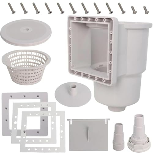 Rudiaoa Skimmer da parete multifunzione per piscina a terra con accessori larghezza di apertura 15,2 cm per operazioni senza soluzione di continuità Attrezzature per la pulizia della piscina