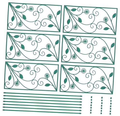 AKOOSY 6 Pezzi Staccionata Piante Rampicanti in Rete Supporto Giardino per Rampicanti Struttura per Piselli e Gelsomini Sostegno Resistente per Coltivazione e Terrazzo