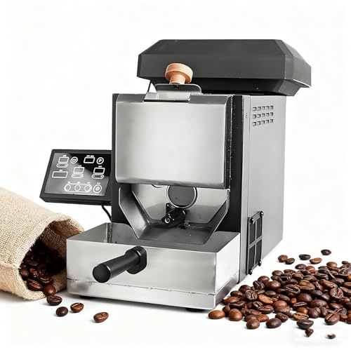 GESAIDES Electric Coffee Bean Roaster Stainless Steel Drum Roaster for Home Commercial Use 300g Capacity with Adjustable Temperature for Roasting Coffee Beans Nuts