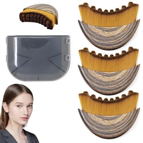 3 Stück Lymphbürsten Gesicht, Gesichtsbürste Für Empfindliche Haut, Lymphdrainage Massagegerät Mit 1 Aufbewahrungsbox, Ideal Für Tägliche Hautpflege Und Gesichtskonturierung (Brown)