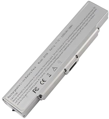 VGP-BPS9/S VGP-BPS9A/S VGP-BPL9 6cell 5200mAh 11.1V Laptop Battery,Compatible for Sony VAIO VGN-CR13G VGN-CR190 VGN-CR20 VGN-CR33.