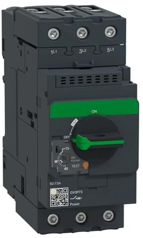 Disjoncteur moteur GV3P73 GV3-P73, GV3, 3P, 62-73 A, magnétothermique, bornes