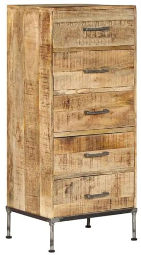 vidaXL Kommode 45x35x106 cm Massivholz Mango