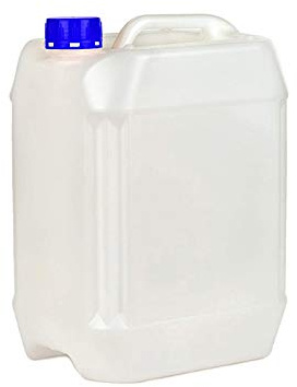 Kanister mit Deckel PE natur, 4 x 5l, Leerkanister für Epoxidharz, Lacke, Farben, Öl, Säure, Trinkwasser - lebensmittelecht