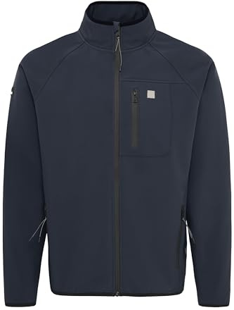 Solid SDSolane Softshell-jacka för män, funktionell jacka, övergångsjacka med ståkrage, dragkedjefickor, normal passform, Insignia blå (194010), M