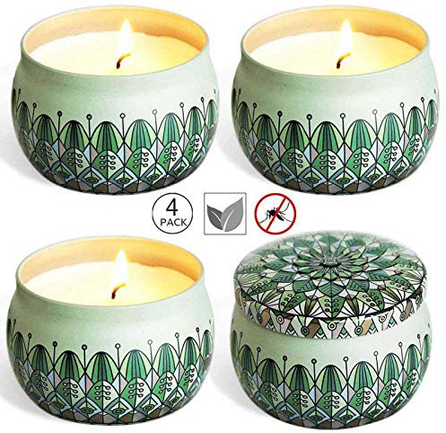 Set De Regalo De Vela Perfumada De Cera De Soja Natural, 4 Paquetes De Aroma Velas De Aroma, Día De La Madre Vela De Aromaterapia, Cumpleaños Yoga Regalos De Damas