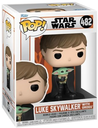 Funko Pop! Star Wars: The Mandalorian - Luke Skywalker mit Grogu (The Child, Baby Yoda) - Vinyl-Sammelfigur - Geschenkidee - Offizielle Handelswaren - Spielzeug Für Kinder und Erwachsene - TV Fans
