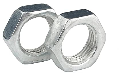 Weiß-plattierter dünner Gewinde dünne Sechskantmutter, M7M8M10M12, Schraubkappe, verzinkte Mutter, Bolzenkappe-M7 * 1 * 3 [400 stücke]