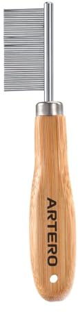 Artero Buddy Mini Tear Comb. Ideal for removing dirt and debris from accumulated in the tear area in dogs and cats (Nature Collection)