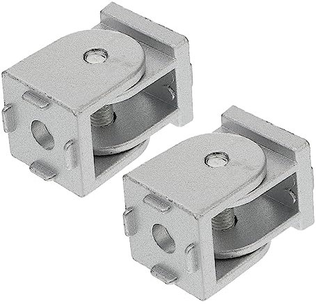 Healeved 2pcs Zinc Alloy Living Hinge Flexible Pivot Joint Connector for Aluminum Profile Extruded Join Socket Hinge for Profile Frame