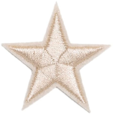 10 Stück Stern Aufnäher zum Aufbügeln,Patches 3,5 cm,Stoff Flicken Zum Aufbügeln,Dekorative Applikation für Kunsthandwerk,Jacken Tasche Geschenkboxen,Kleidung,Scrapbooking,Jeans Dekoration,Beige
