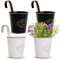 Vegena 4pcs Pots De Fleurs en Métal À Suspendre, Pots De Fleurs À Suspendre en Métal, Pot De Fleurs À Suspendre Vintage avec Crochet Amovible Pots De Plantes Pots Suspendus pour Jardin Balcon Clôture