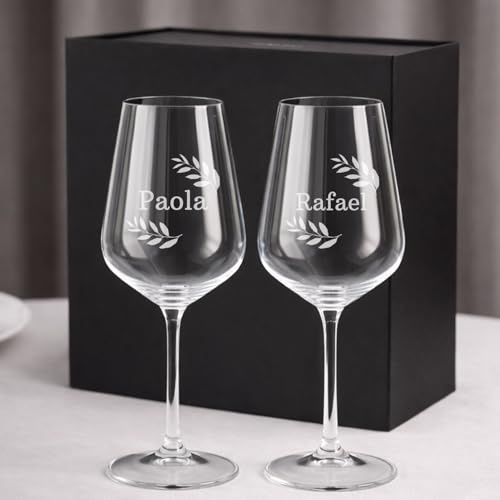 Wanapix | Calice di Vino Personalizzato Name | Cristallo Boemia