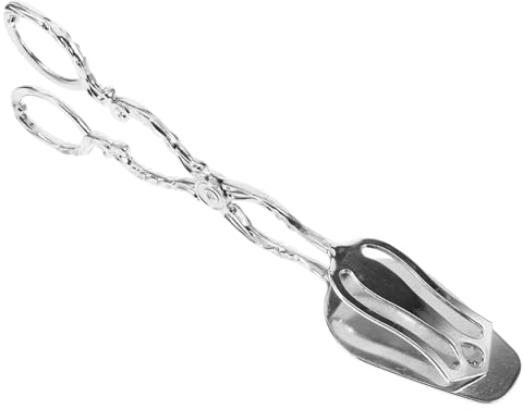 COLLBATH Buffet Food Tongs and Serving Tongs with Vintage European Design, Stainless Steel Kitchen Cooking Clamps for Salad, Bread, Cake, BBQ, and Buffet Use in Restaurants and Home Parties