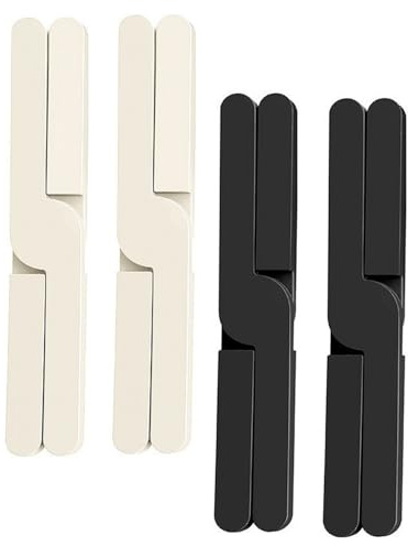 MYGLOAR Set di 4 presine in silicone, sottobicchieri in silicone, resistenti al calore, sottobicchieri, pentole, pieghevoli, griglia per pentole calde, presine, antiscivolo, bianco e nero