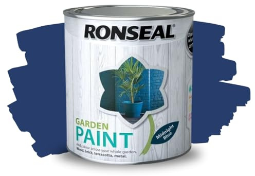 ARUUJ - Garden Paint, Fence Paints, Weather Resistant Outdoor Matt Paints, Water Based Paint For Sheds, Metal, Terracotta, Easy to Apply, Long-Lasting Colour & Protection (Midnight Blue, 250ML)
