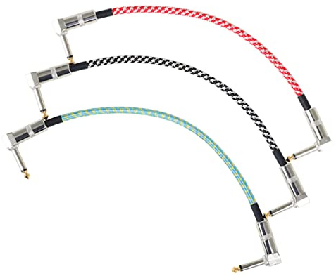Milisten 3stücke Gitarren-patchkabel Stecker Stecker Audio Verbindungskabel Für Effektgeräte Bässe Leistungsverstärker Mixer