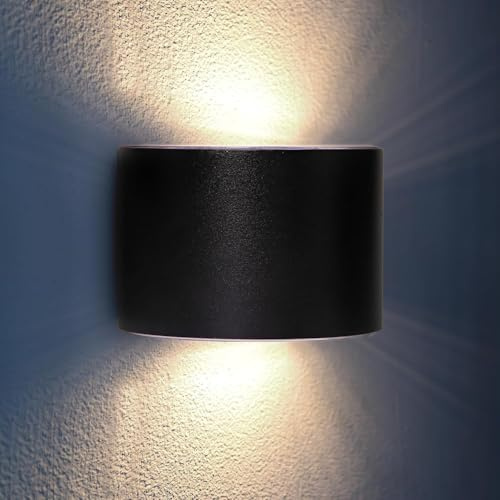 Proxinova Solar Up & Down Wall Light, Solar Lights Outdoor Garden Wall, Waterproof Steel Fence Light, Wireless Wall Lights Outdoor Garden, Easy Fit, Patio, Terrace, Frontdoor