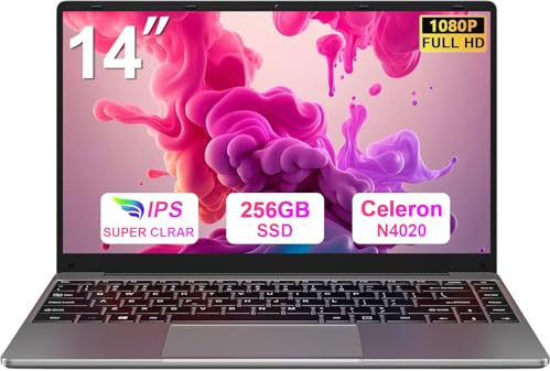 bvate Ordenador Portátil 14 Pulgadas Win 11 con 5G WiFi,6GB RAM 256GB SSD Expansión SSD 1TB（Up to 2.8Ghz）,BT4.2 3.0 Transmisión Puerto 1920×1080 Portátiles FHD Buenos & Mini Puerto Multimedia -Gris-C