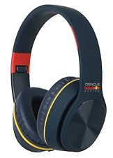 Red Bull Racing Bluetooth-hörlurar RB-HP160 med 40 mm drivrutin, 18 h batteri, USB-C, linjein och TF-kort, vikbart, trådlöst, over-Ear headset med mikrofon för musik, spel, resor, telefonsamtal och