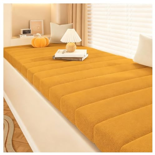 LUXUCURE Cuscino su Misura per Panca Finestra, Davanzale, Panca Contenitore, Cassapanca e Panche Portaoggetti, Ingresso e Interni, Fodera Rimovibile, Antigraffio, Fondo Antiscivolo, Spessore 7CM