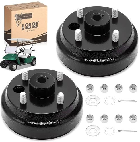 10L0L Golf Cart Brake Drum/Hub Assembly (Electric) for EZGO TXT Replaces OEM# 19186G1P