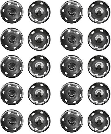 OTOTEC 20 Stück 30mm Kupfer Schnapp Knöpfe Druckknöpfe Befestigungselemente für Jacken Windbreaker Nähzubehör Schwarze Bronze