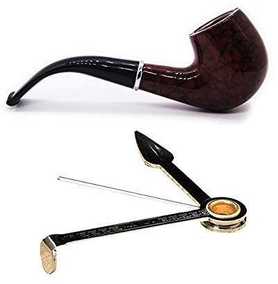 Pipe à tabac 3 en 1 avec outil de nettoyage amovible pour vos amis (13 cm)