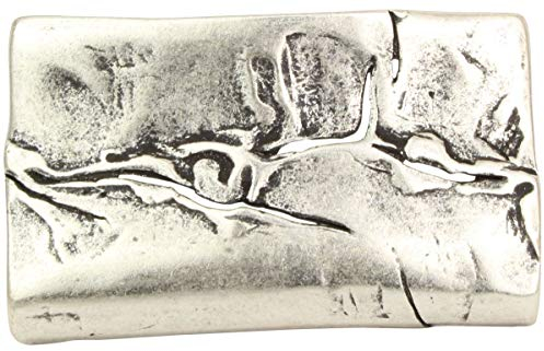 BELTINGER Gürtelschnalle Crack 4,0 cm | Buckle Wechselschließe Gürtelschließe 40mm Massiv | Wechselgürtel bis 4cm | Altsilber